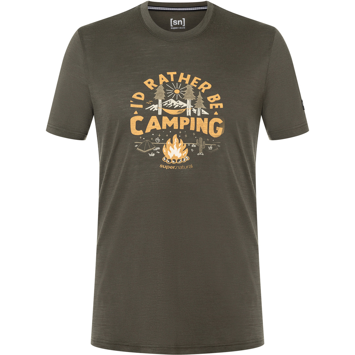 Super.Natural Herren No Glamping T-Shirt von Super.Natural