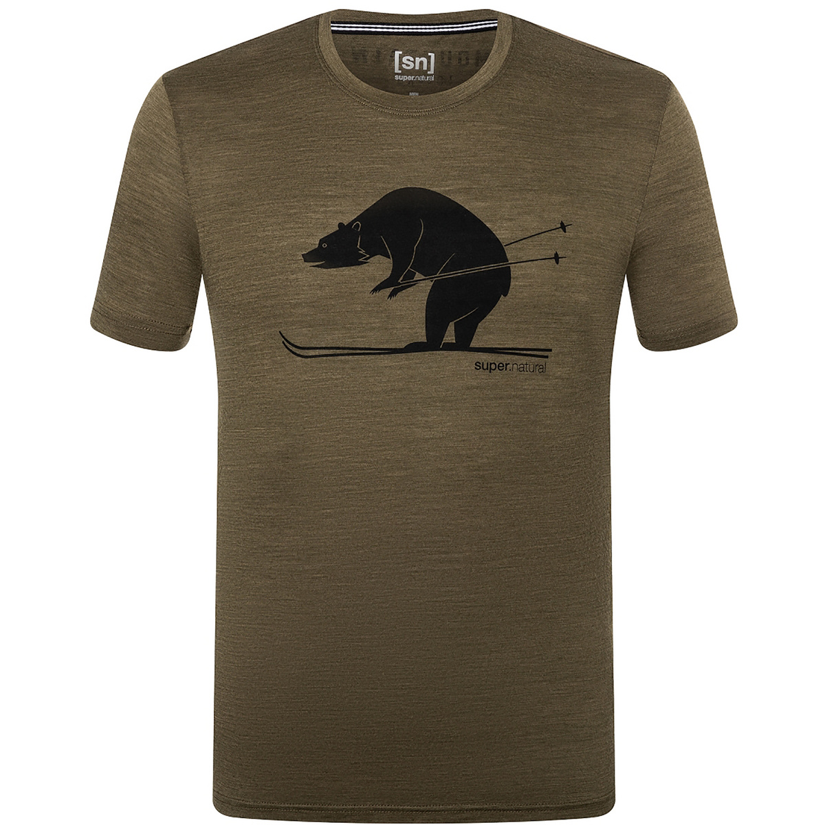 Super.Natural Herren Skiing Bear T-Shirt von Super.Natural