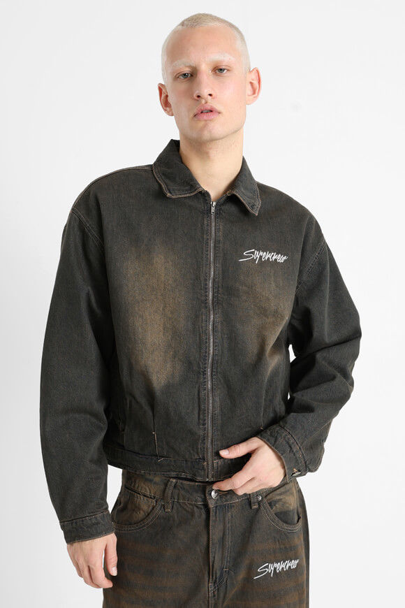 Supercrew Jeansjacke | Schwarz + Braun | Herren | M Supercrew Jeansjacke | Schwarz + Braun | Herren | M von Supercrew