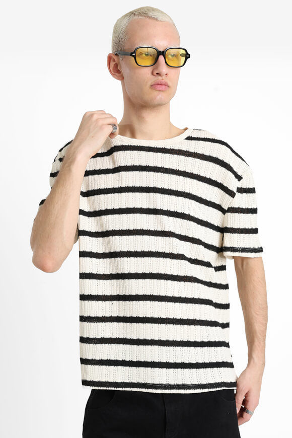 Supercrew Häckel T-Shirt | Creme + Schwarz | Herren  | M von Supercrew