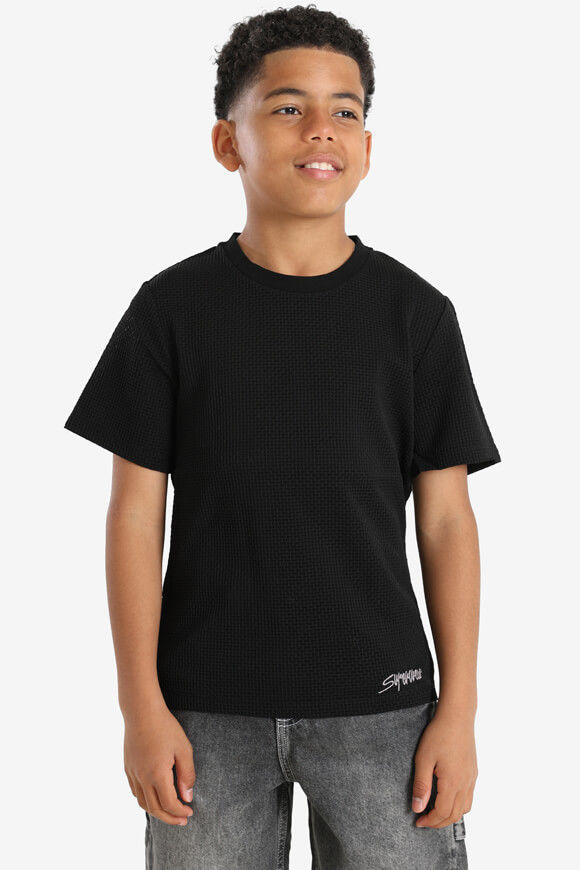 Supercrew Strukturiertes T-Shirt | Schwarz | Jungen  | 10 von Supercrew