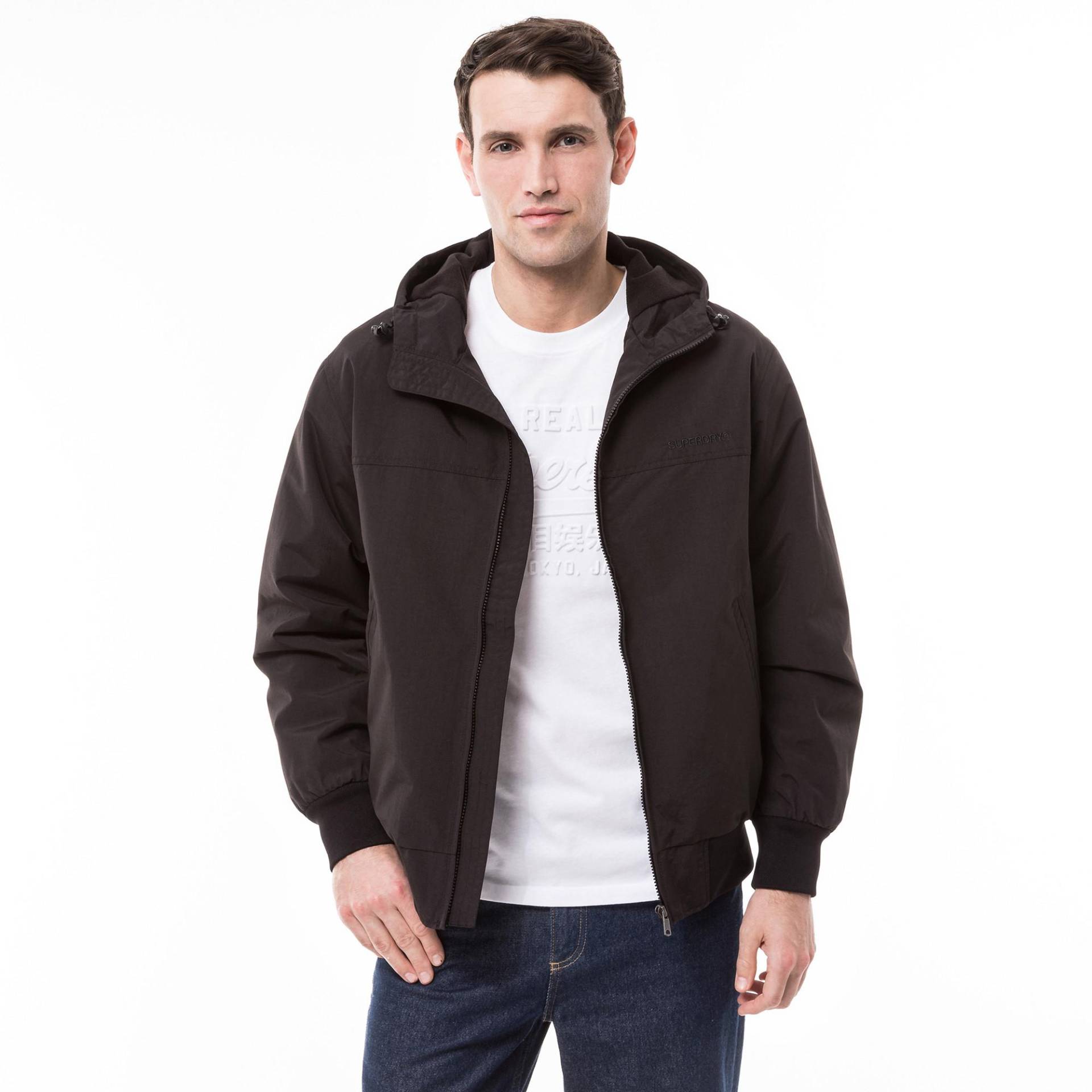 Bomberjacke Mit Knöpfen Herren Black XL von Superdry