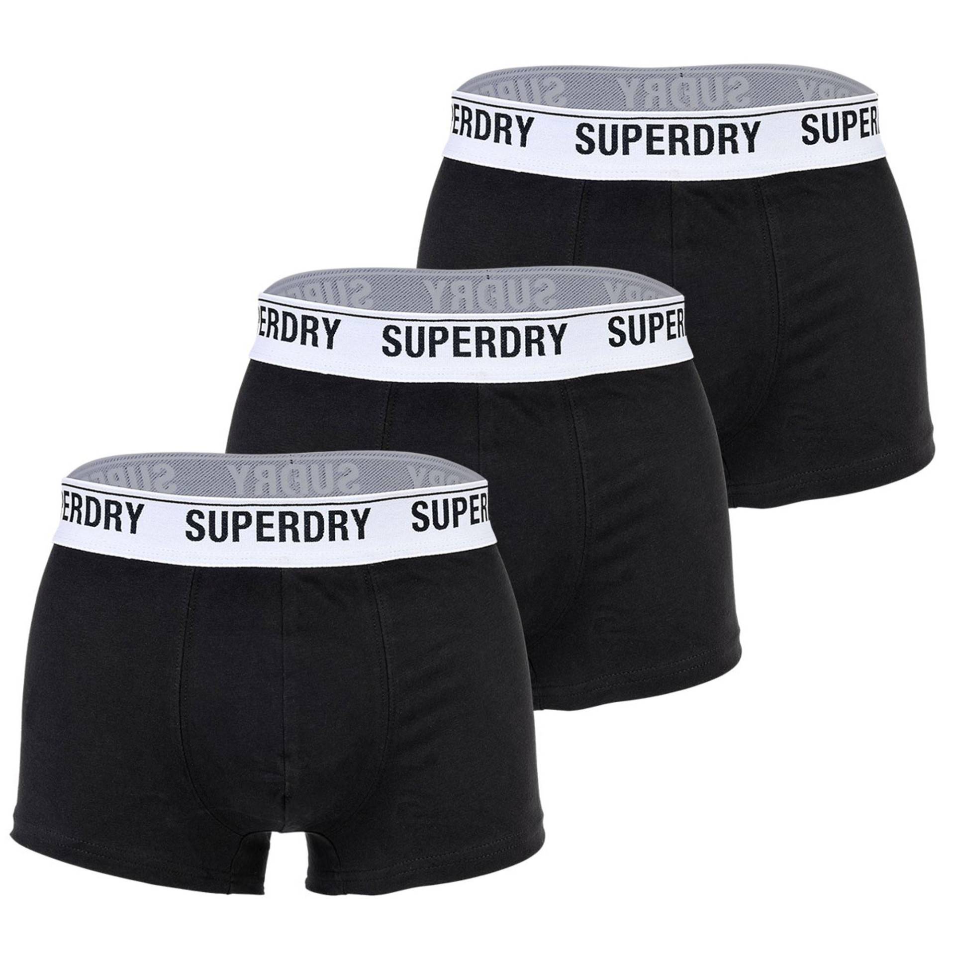 Boxershort 3er Pack Bequem Sitzend-trunk Multi Triple Pack Herren Schwarz Leicht XL von Superdry