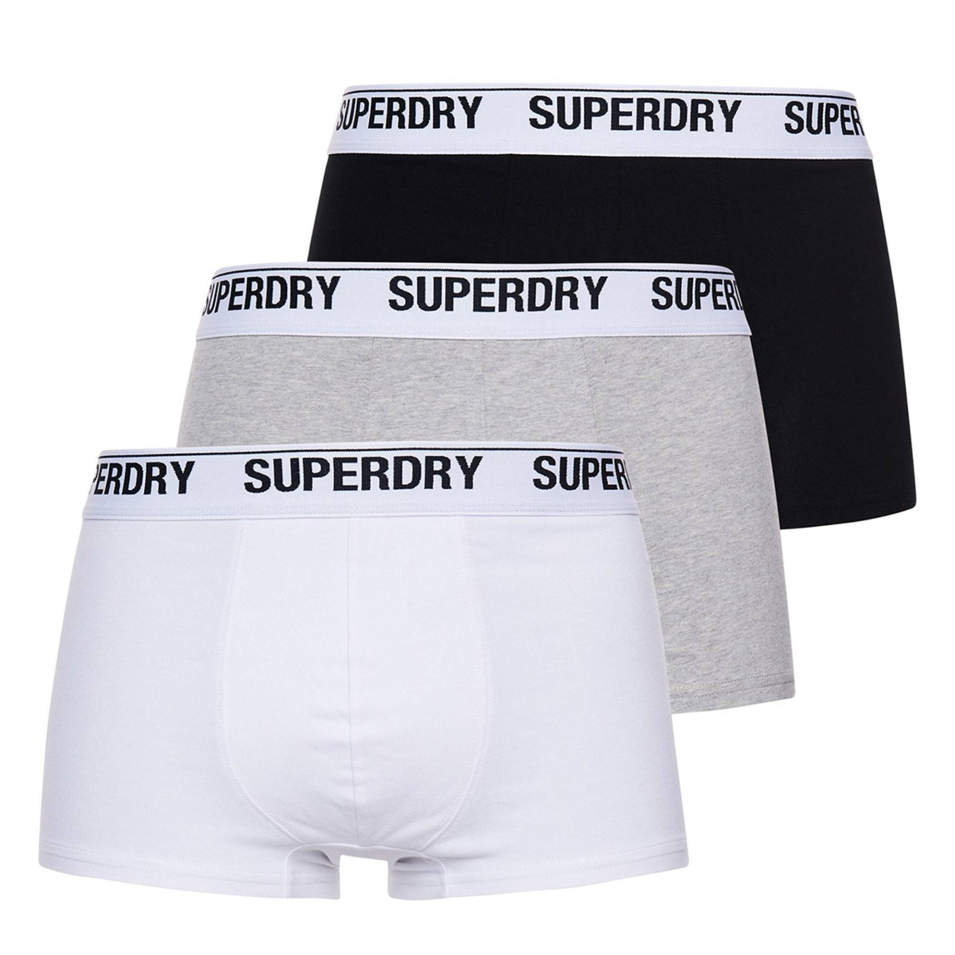 Boxershort 3er Pack Bequem Sitzend-trunk Multi Triple Pack Herren Weiss Bunt S von Superdry