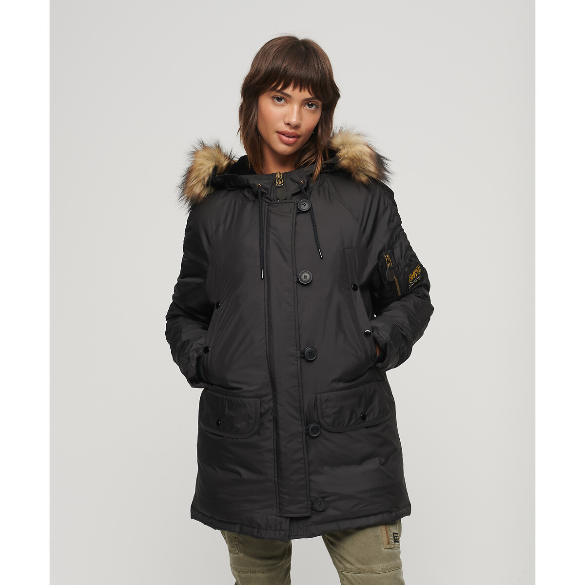 Halblanger Parka mit Kapuze von Superdry