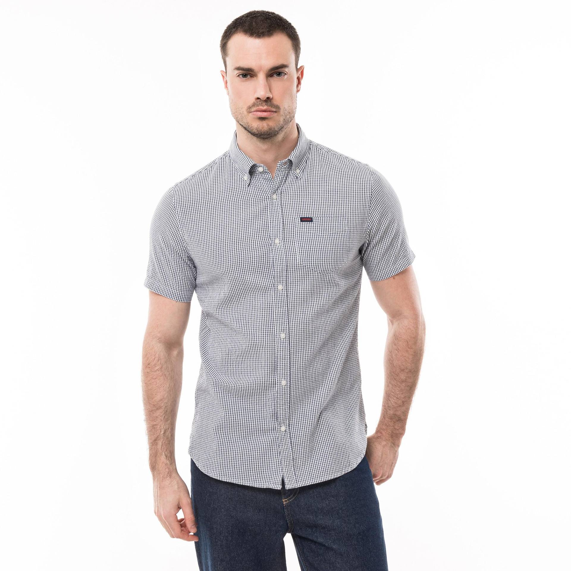 Hemd, Kurzarm Herren Marine L von Superdry