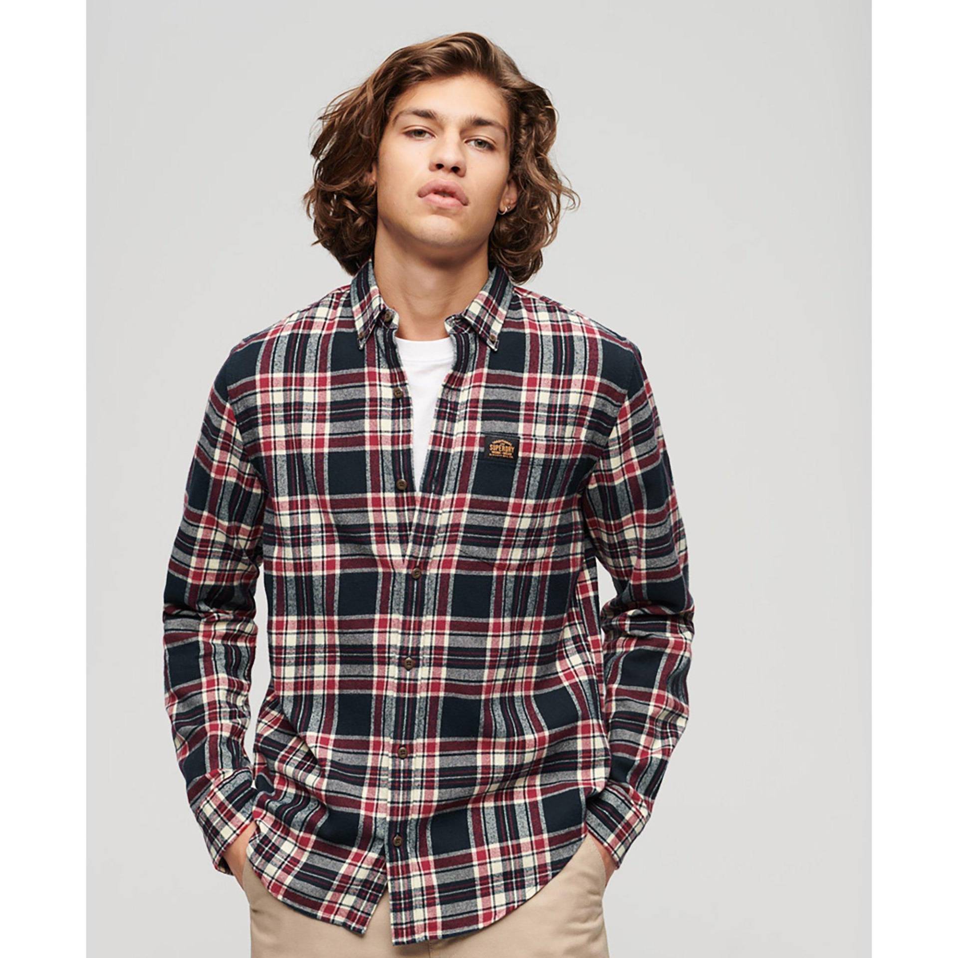 Hemd, Langarm Herren Marine L von Superdry