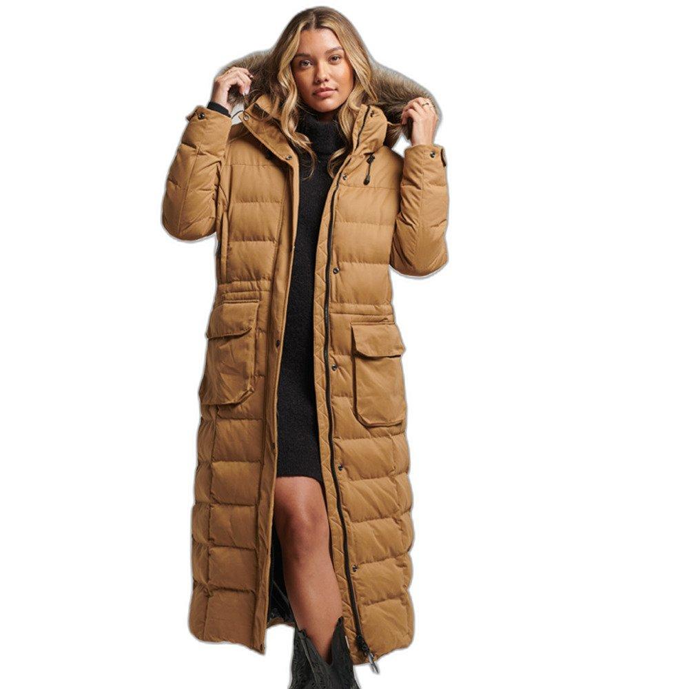 Lange Daunenjacke Aus Mikrofaser, Damen  M von Superdry