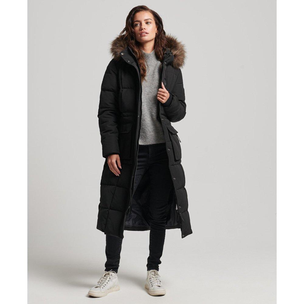 Lange Daunenjacke Mit Kunstpelzbesatz Everest Damen  XXS von Superdry