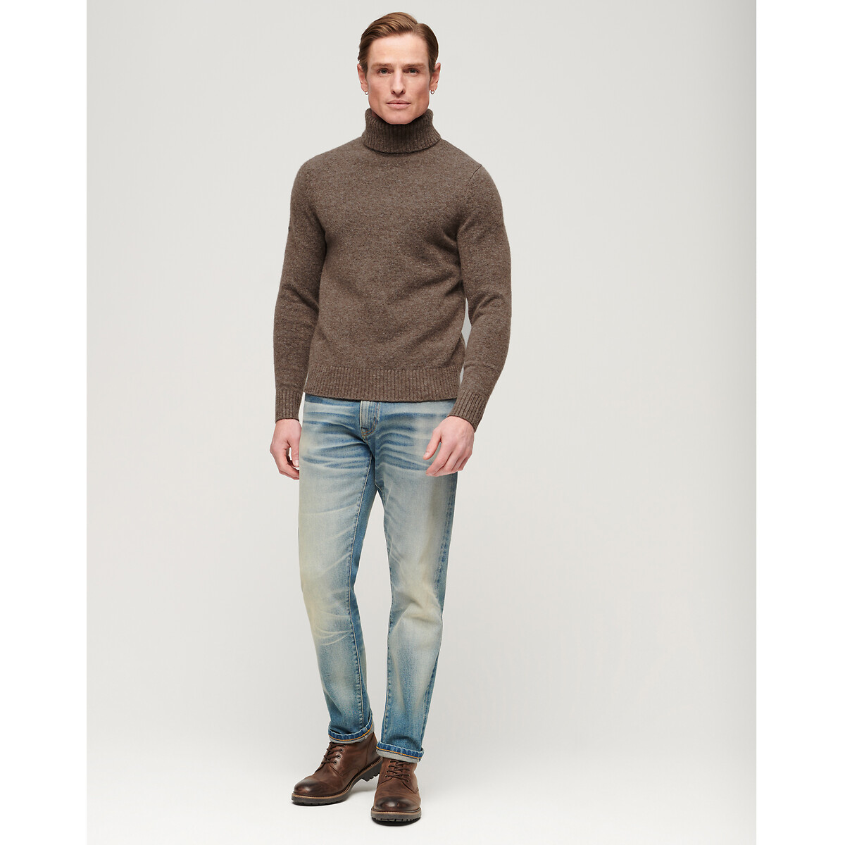 Melierter Pullover mit Rollkragen von Superdry