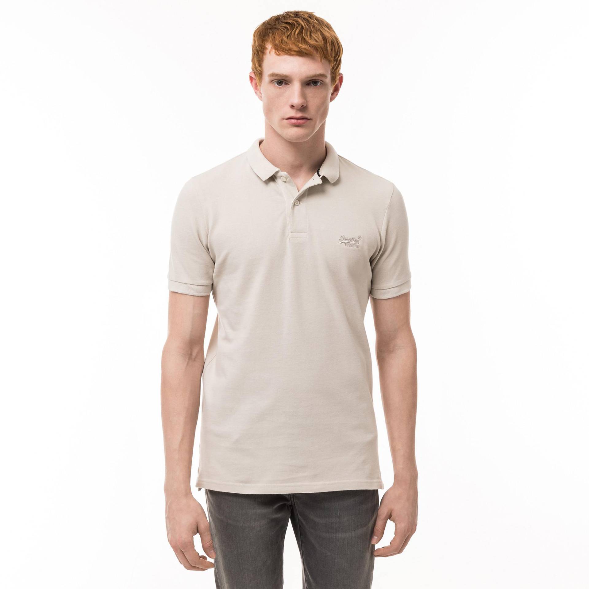 Poloshirt, Kurzarm Herren Beige L von Superdry