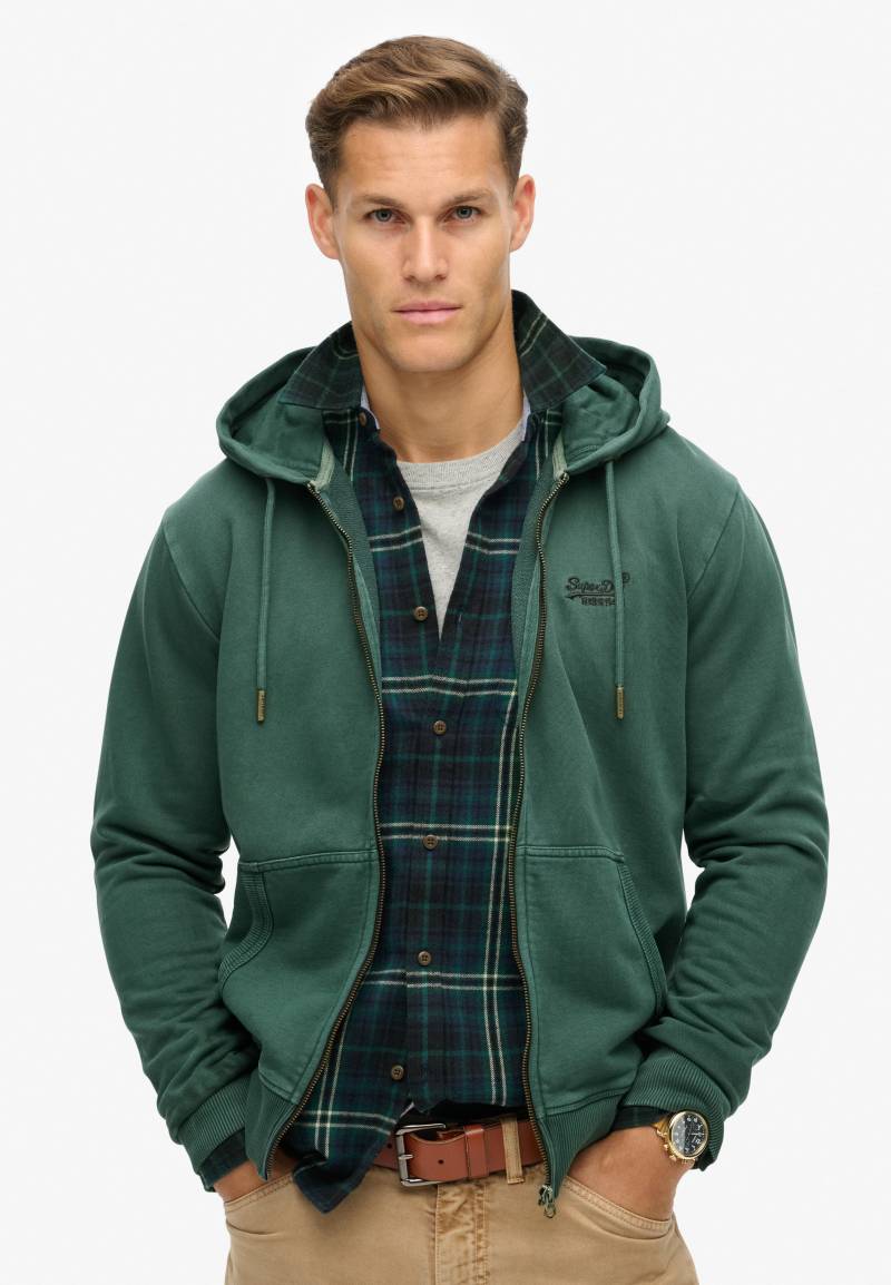 Superdry Kapuzensweatjacke »ESSENTIAL LOGO WASHED ZIPHOOD« von Superdry