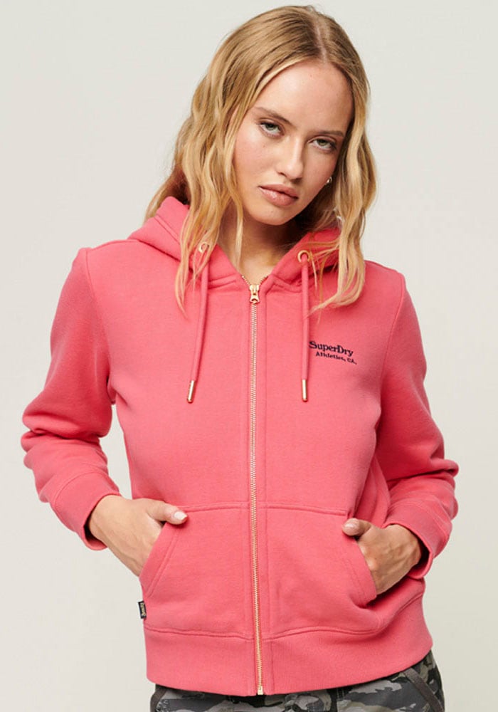 Superdry Kapuzensweatjacke »ESSENTIAL LOGO ZIP HOODIE«, mit Logostickerei Superdry Kapuzensweatjacke »ESSENTIAL LOGO ZIP HOODIE«, mit Logostickerei von Superdry