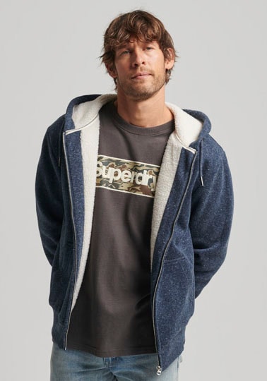 Superdry Kapuzensweatjacke »SD-BORG LINED ZIP HOOD« von Superdry