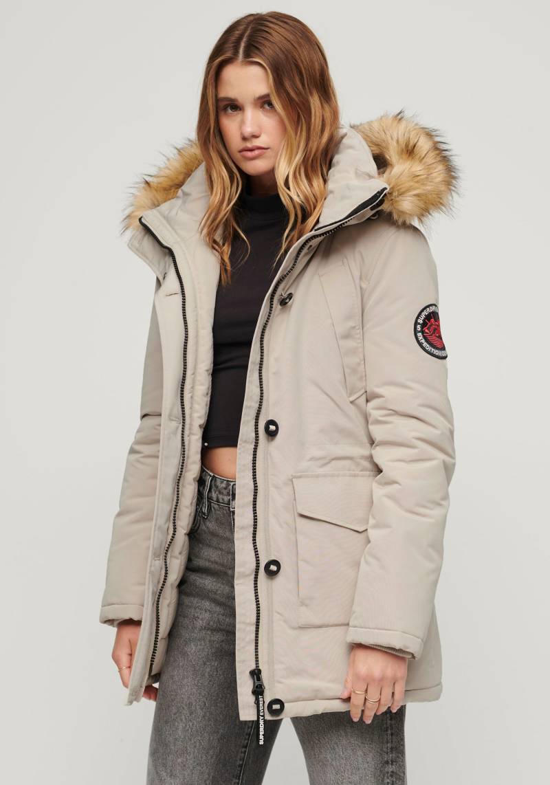 Superdry Langjacke »EVEREST FAUX FUR HOODED PARKA«, mit Kapuze von Superdry