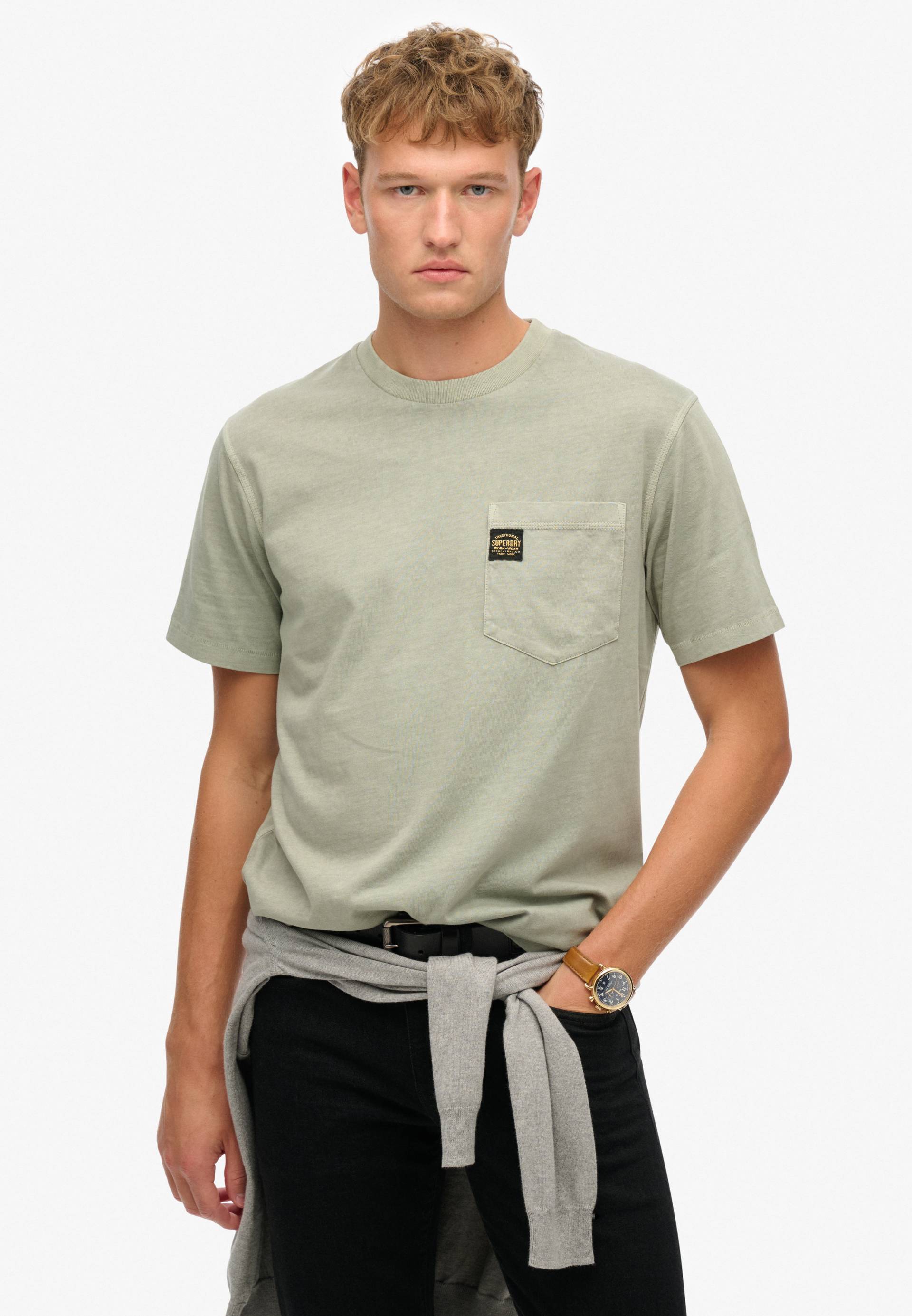 Superdry Rundhalsshirt »CONTRAST STITCH POCKET T-SHIRT« Superdry Rundhalsshirt »CONTRAST STITCH POCKET T-SHIRT« von Superdry