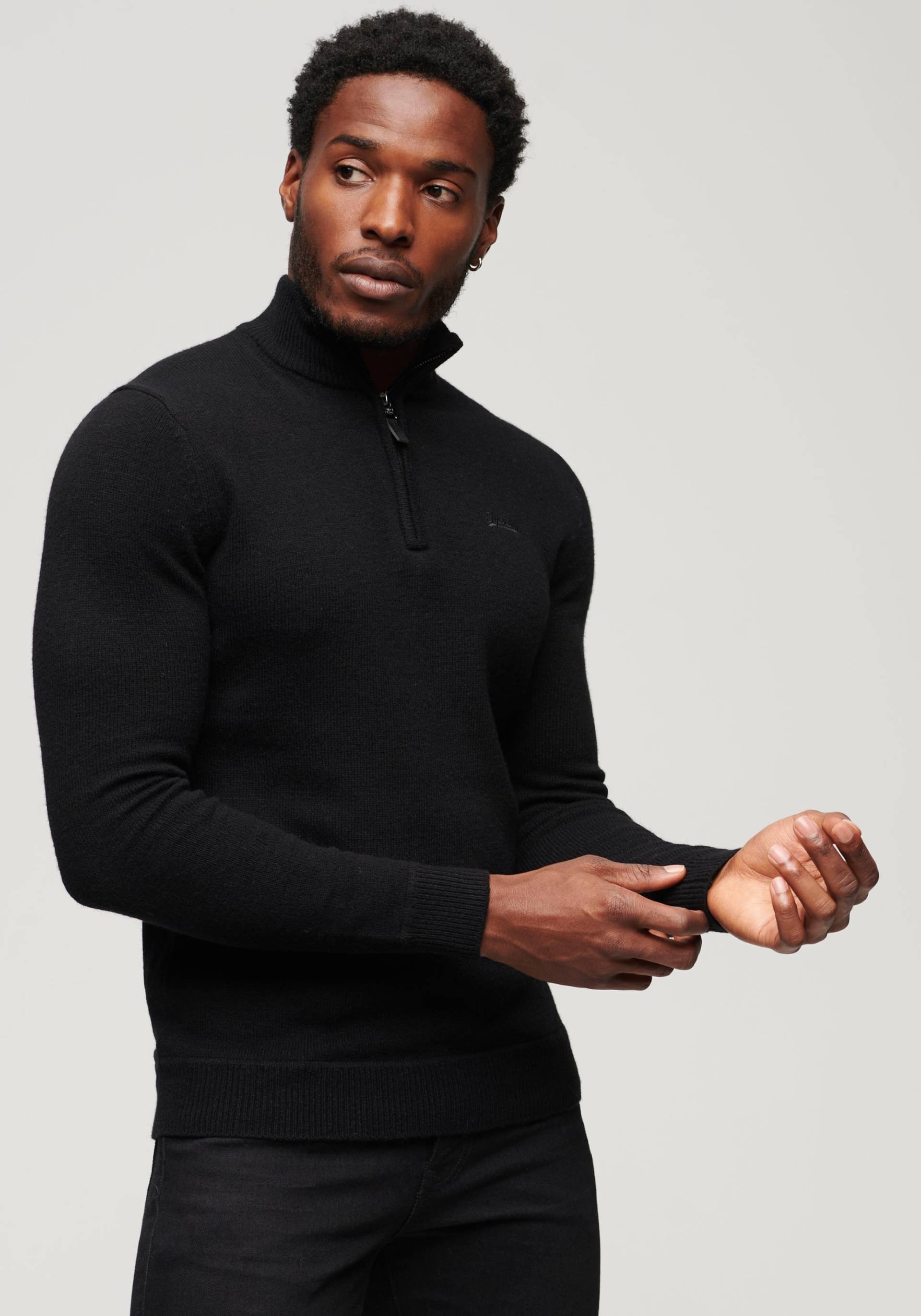 Superdry Stehkragenpullover »ESSENTIAL EMB KNIT HENLEY« von Superdry