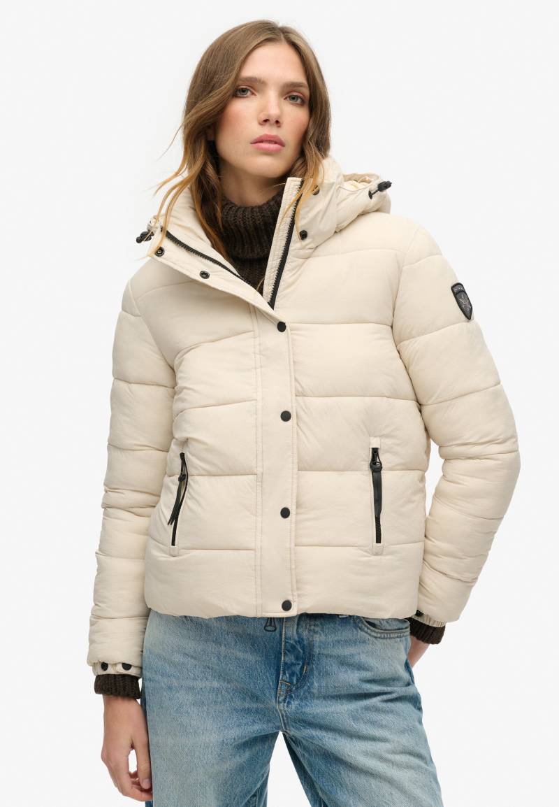 Superdry Steppjacke »FAUX FUR SHORT HOOD PUFFER«, mit Kapuze von Superdry