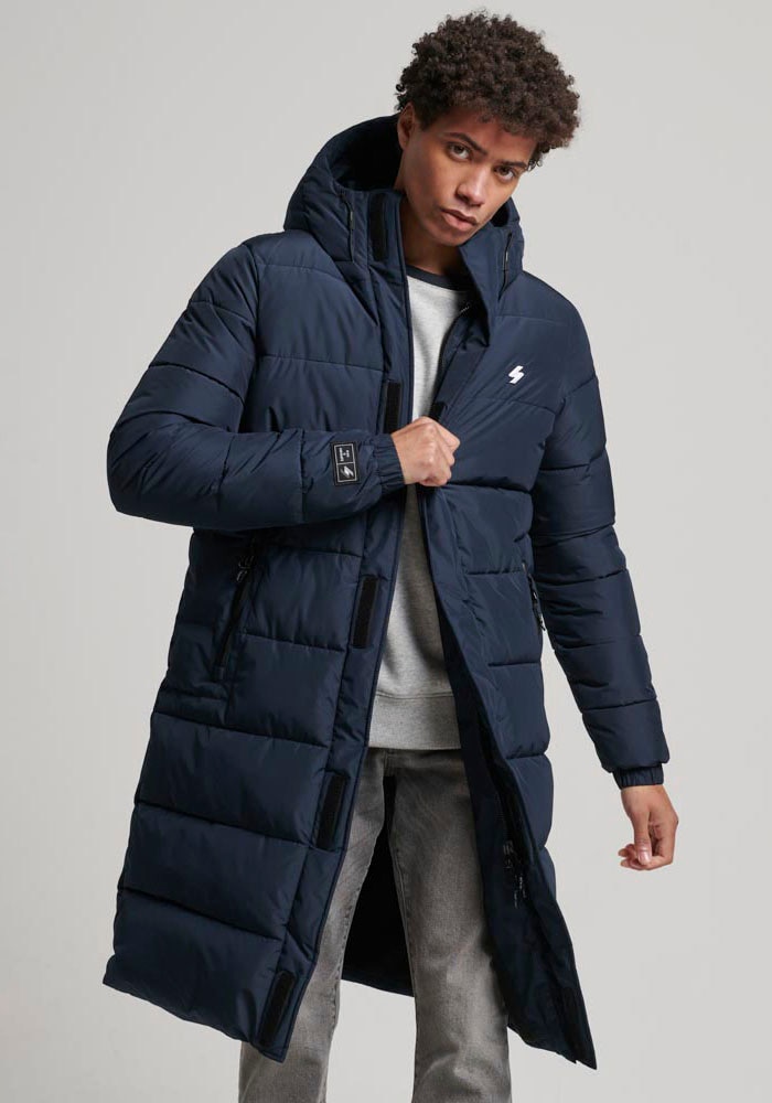 Superdry Steppjacke »HOODED LONGLINE SPORTS PUFFER«, mit Kapuze von Superdry