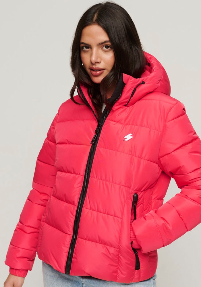 Superdry Steppjacke »HOODED SPIRIT SPORTS PUFFER«, mit Kapuze, aus wasserabweisendem Material von Superdry