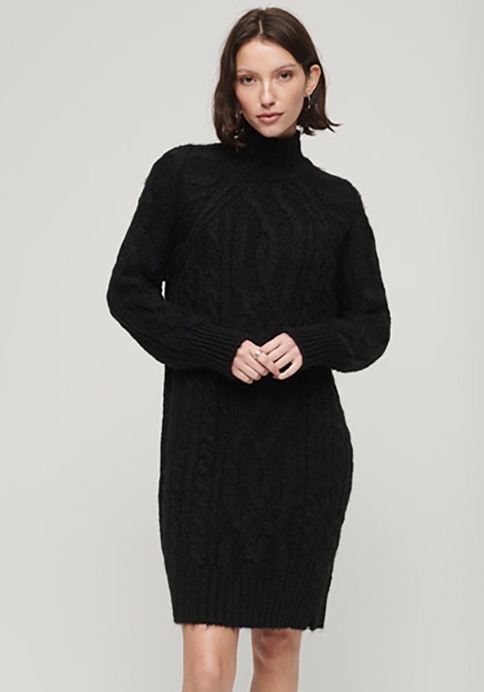 Superdry Strickkleid »CABLE MOCK NECK JUMPER DRESS« von Superdry