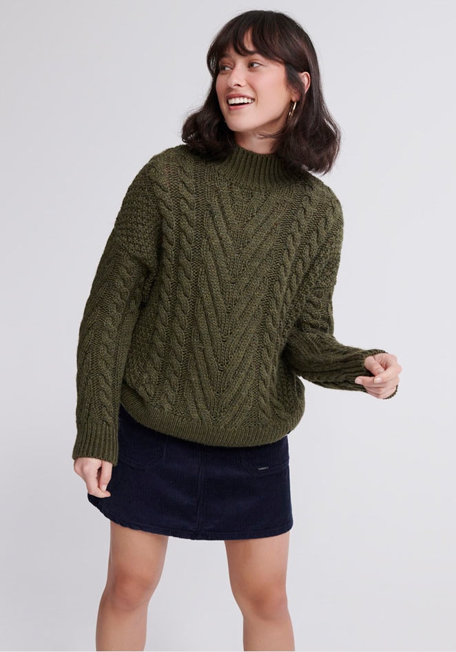 Superdry Strickpullover »DALLAS CHUNKY CABLE KNIT«, in Grobstrick-Qualität von Superdry