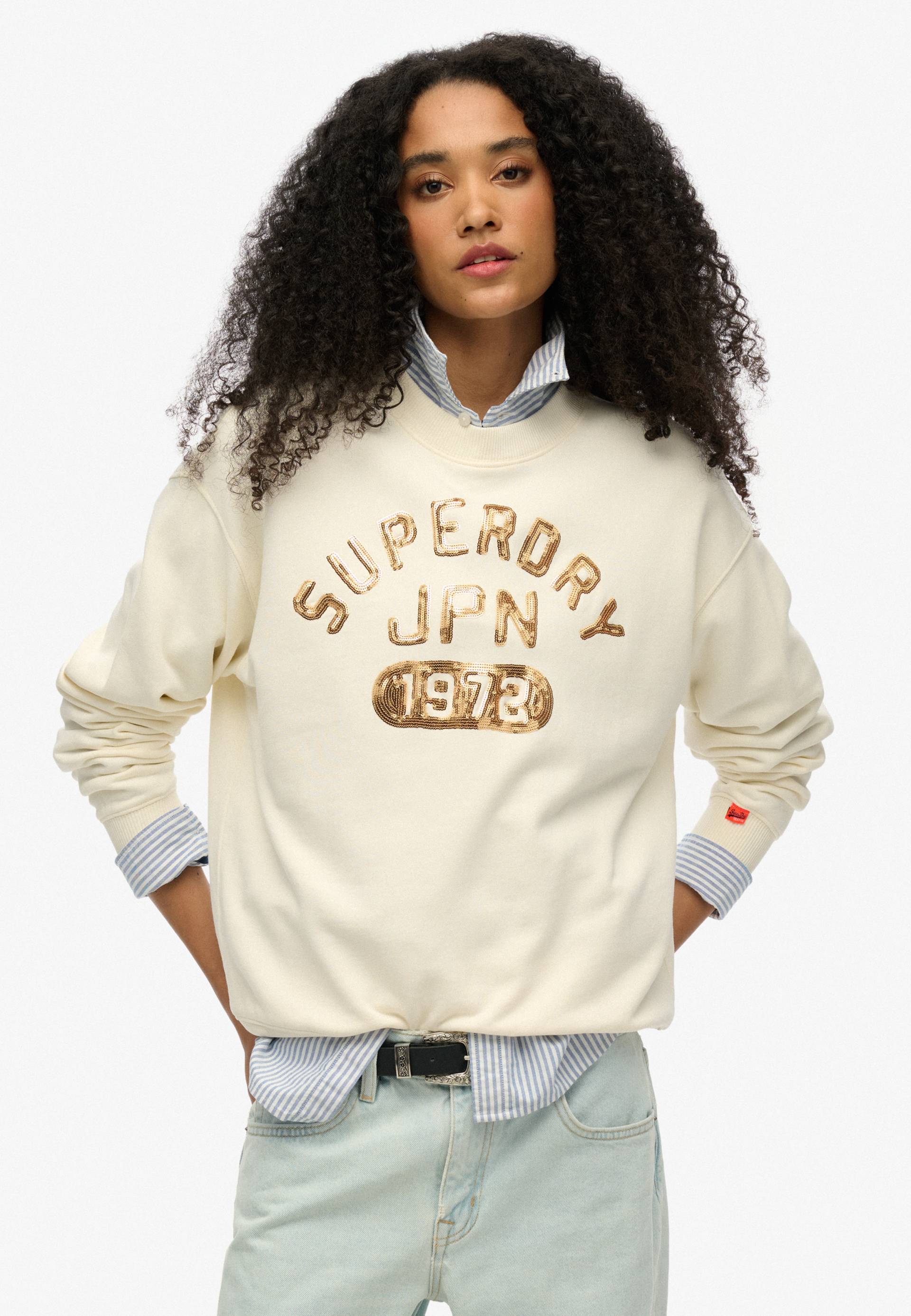 Superdry Sweatshirt »EMBELLISHED VARSITY LOOSE CREW« von Superdry