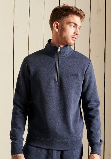 Superdry Sweatshirt »VINTAGE LOGO EMB ZIP HENLEY« von Superdry