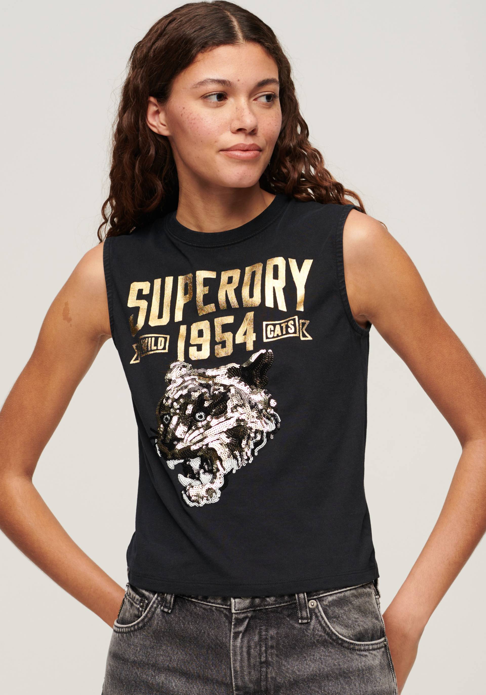 Superdry Tanktop »EMBELLISH ARCHIVE FITTED TANK« von Superdry