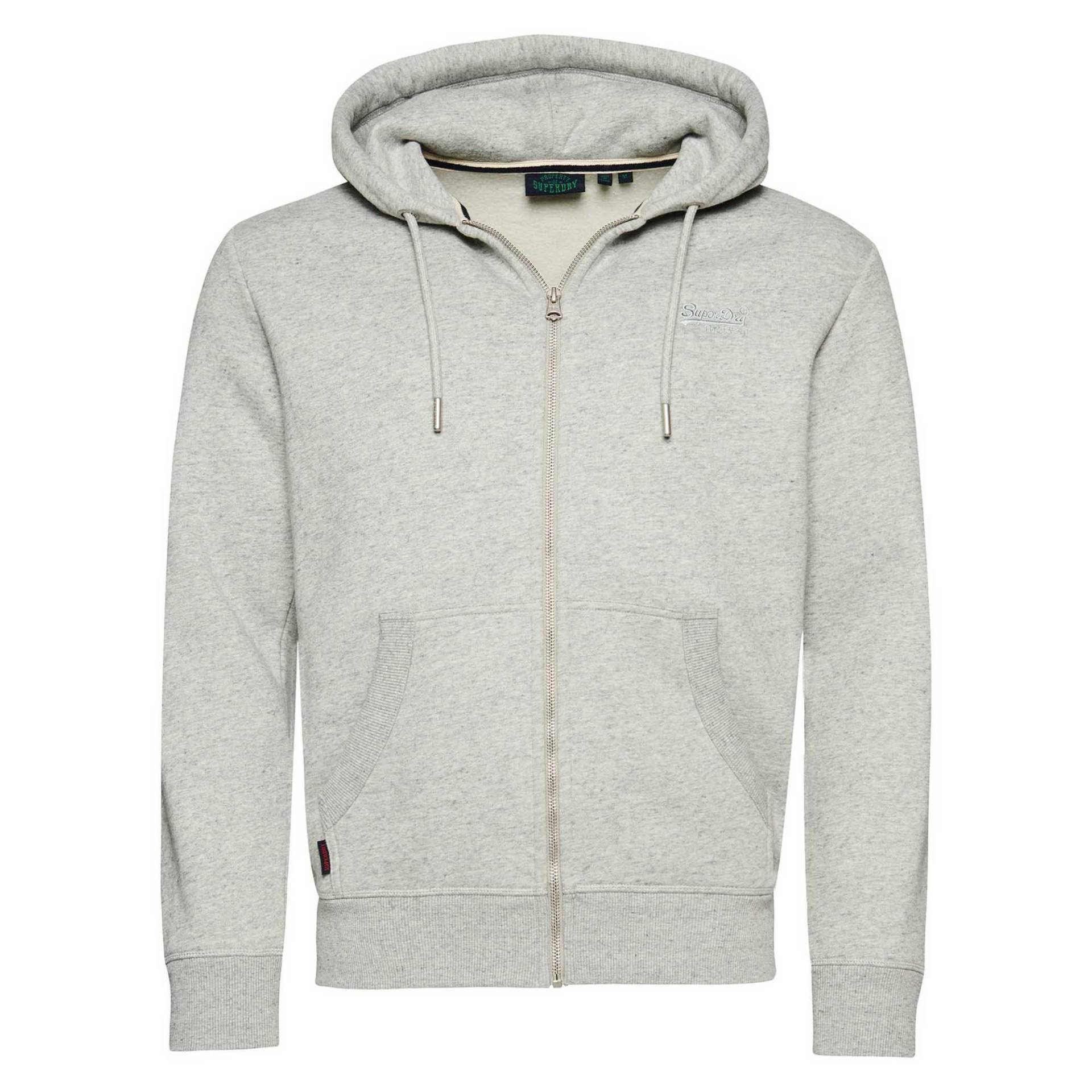 Sweatjacke Figurbetont-essential Logo Zip Hoodie Damen Grau S von Superdry