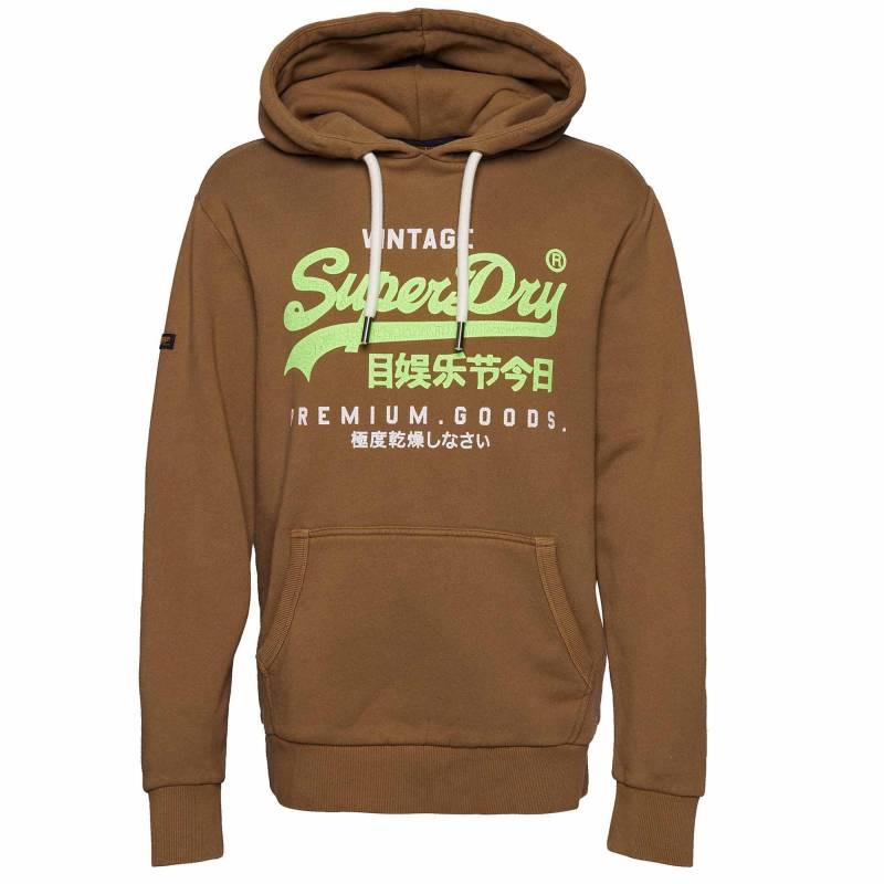 Sweatshirt Bequem Sitzend-vintage Vl Prem Good Od Hood Herren Braun Bedruckt L von Superdry