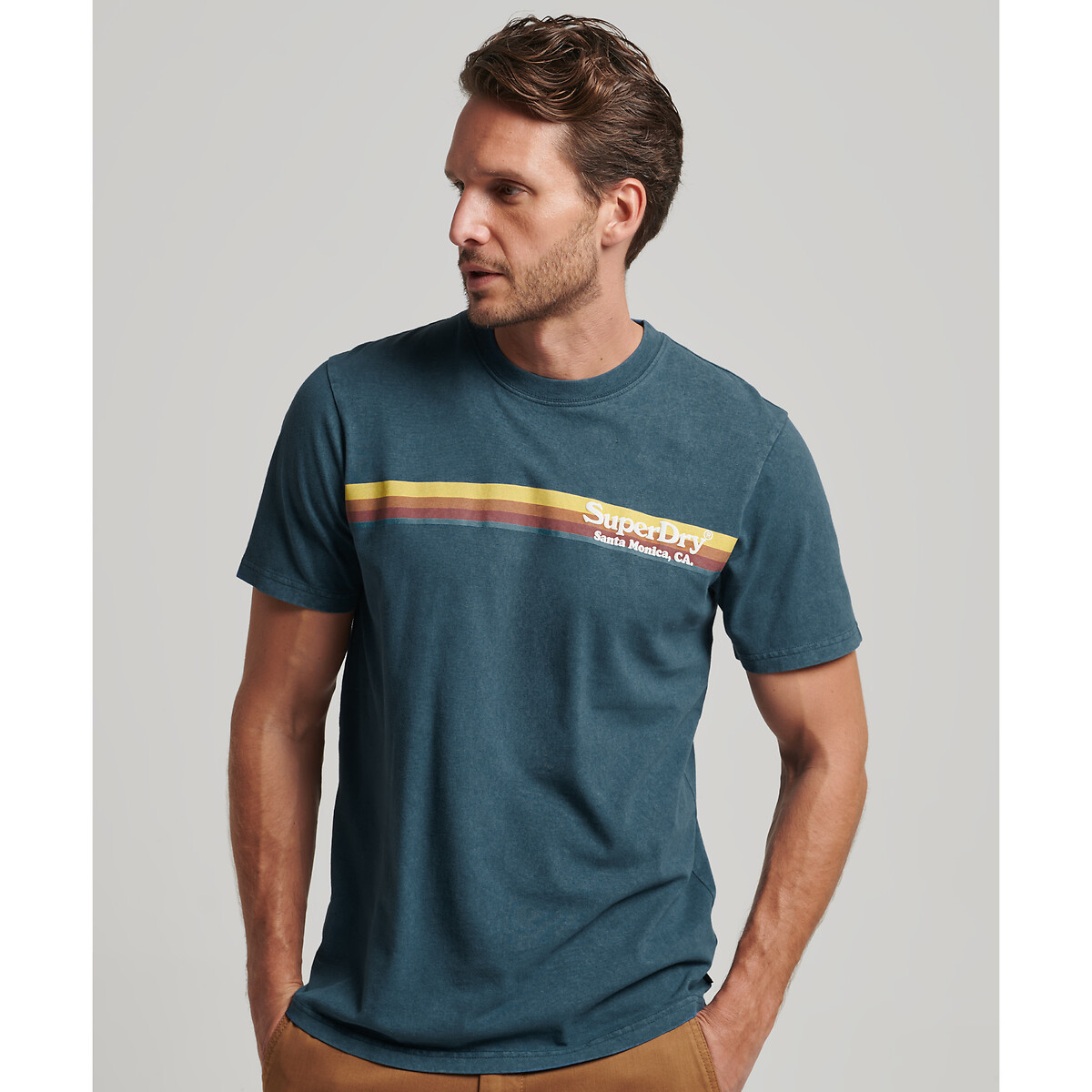 T-Shirt mit rundem Ausschnitt, Print von Superdry