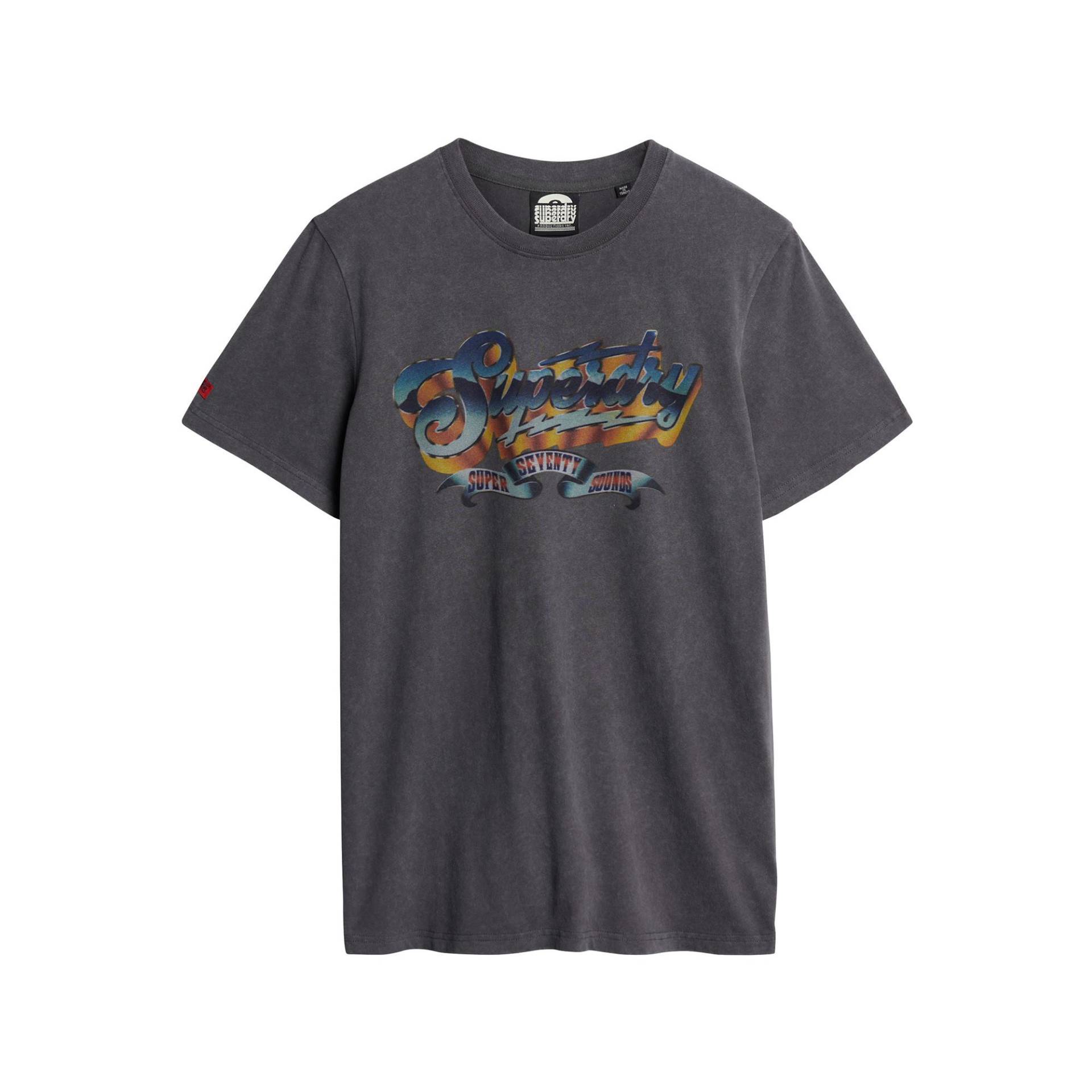 T-shirt Herren Grau L von Superdry