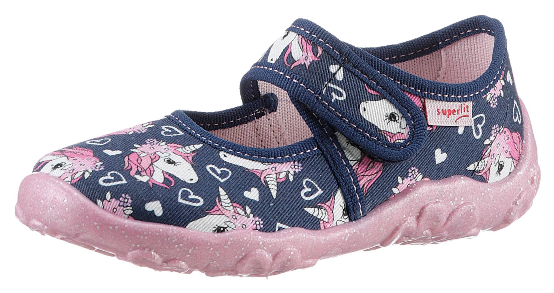 Superfit Hausschuh »BONNY WMS: Mittel«, Klettschuh, Kindergarten Schuh mit T-Spange von Superfit