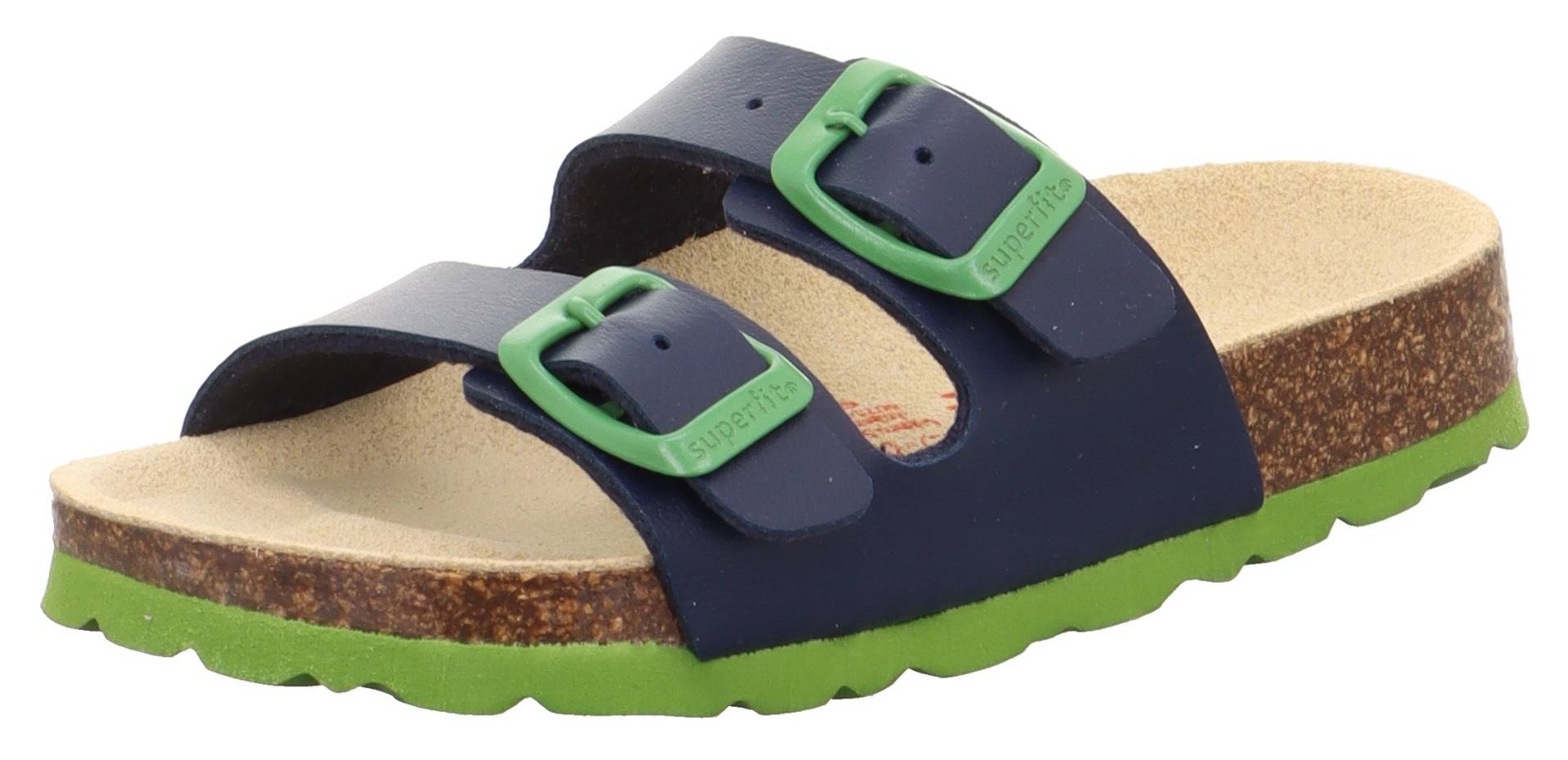 Superfit Pantolette »FUSSBETTPANTOFFEL WMS: Mittel«, Hausschuh, Halbschuh mit verstellbarem Schnallenverschluss von Superfit