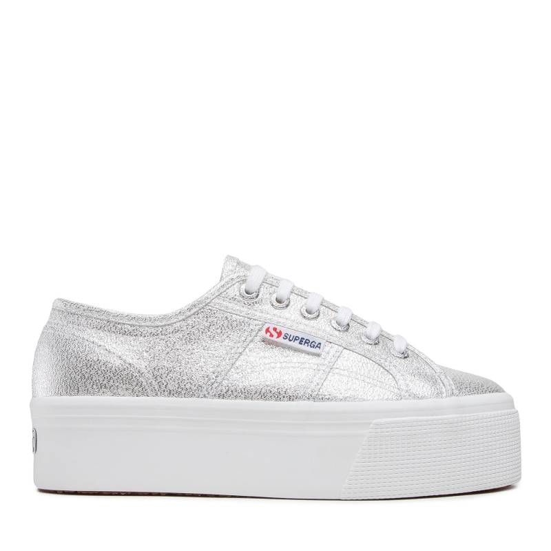 Sneakers aus Stoff Superga 2790 Lame S61174W Grey Silver 031 von Superga