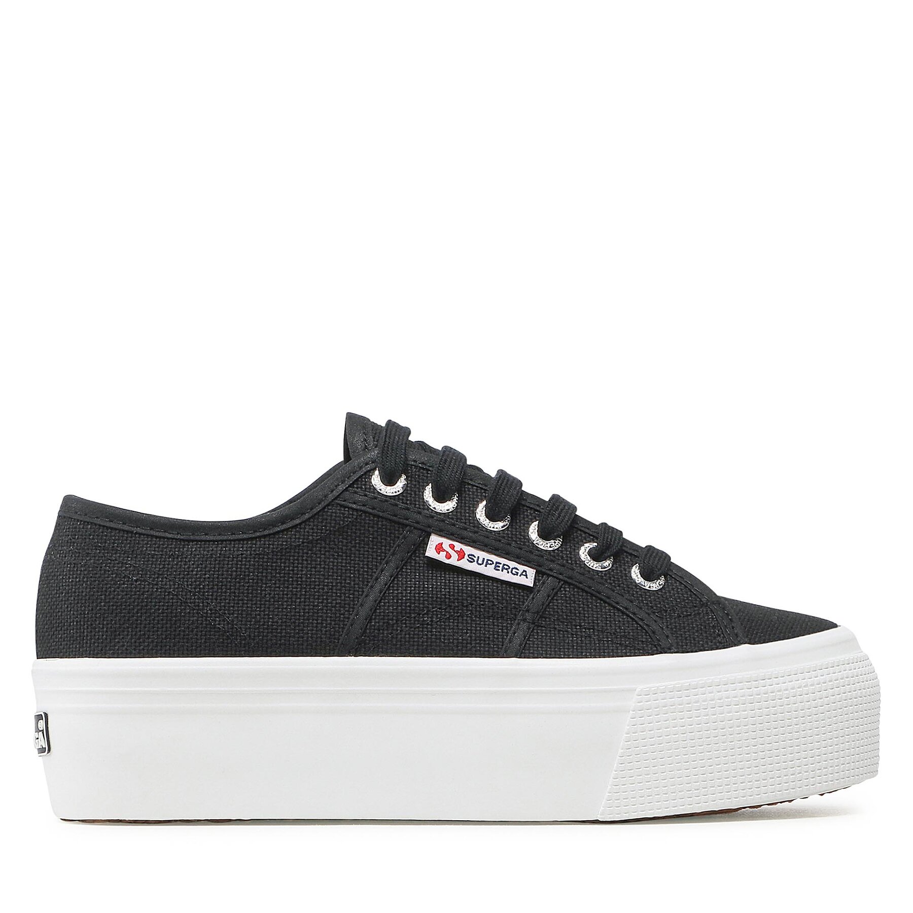 Sneakers aus Stoff Superga 2790 Platform S9111LW Black/Fwhite F83 von Superga