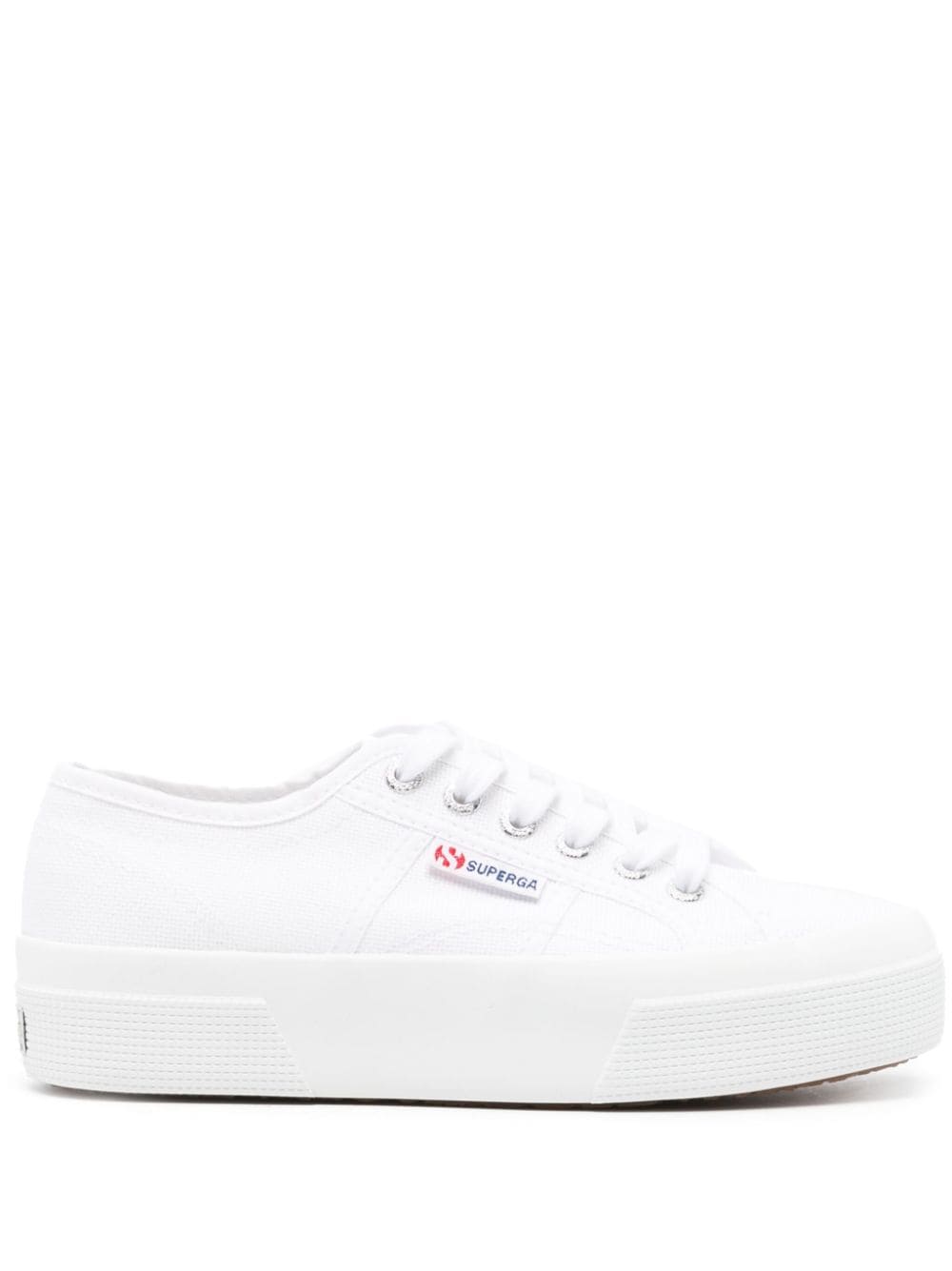 Superga logo-tag canvas sneakers - White von Superga