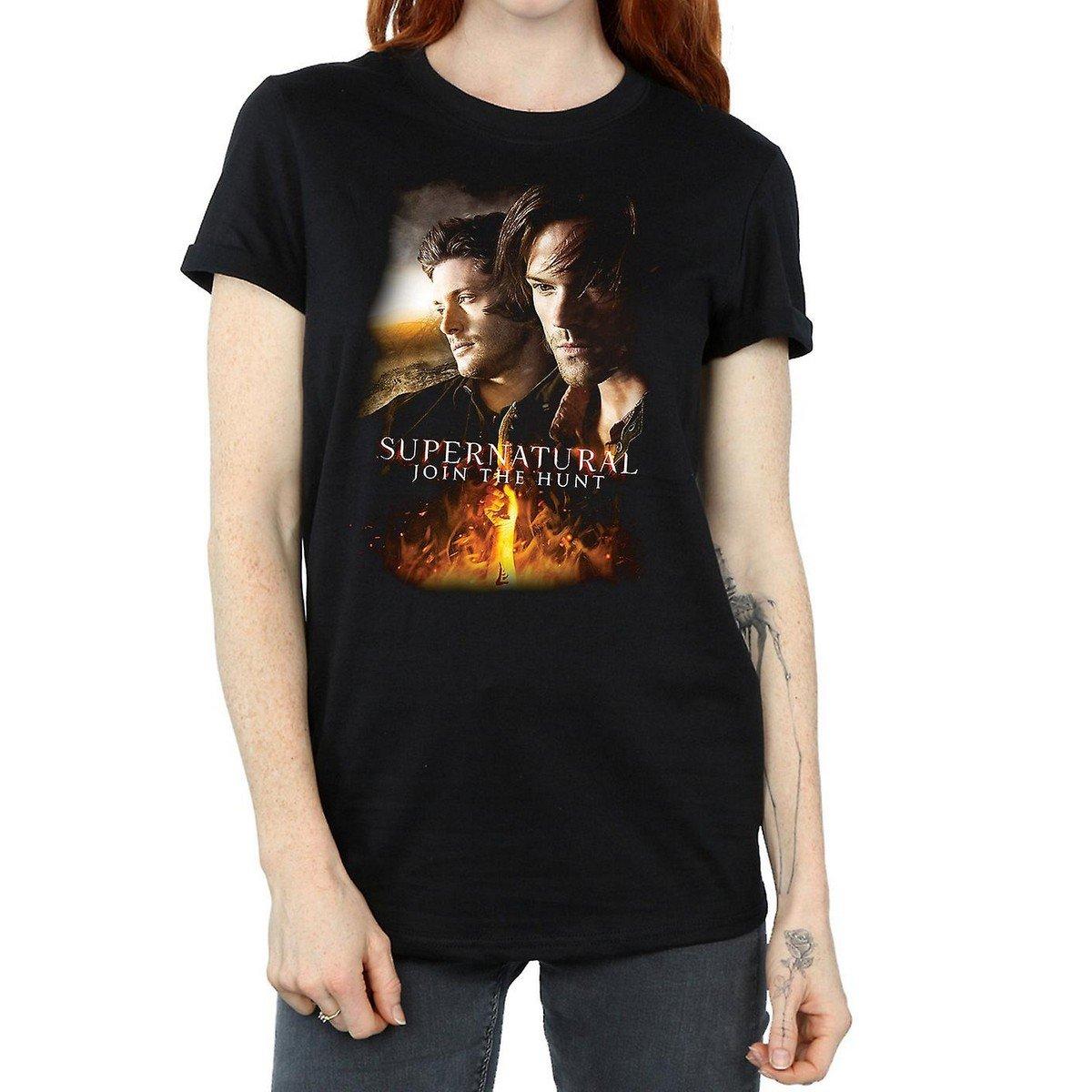 Flaming Poster Tshirt Damen Schwarz L von Supernatural