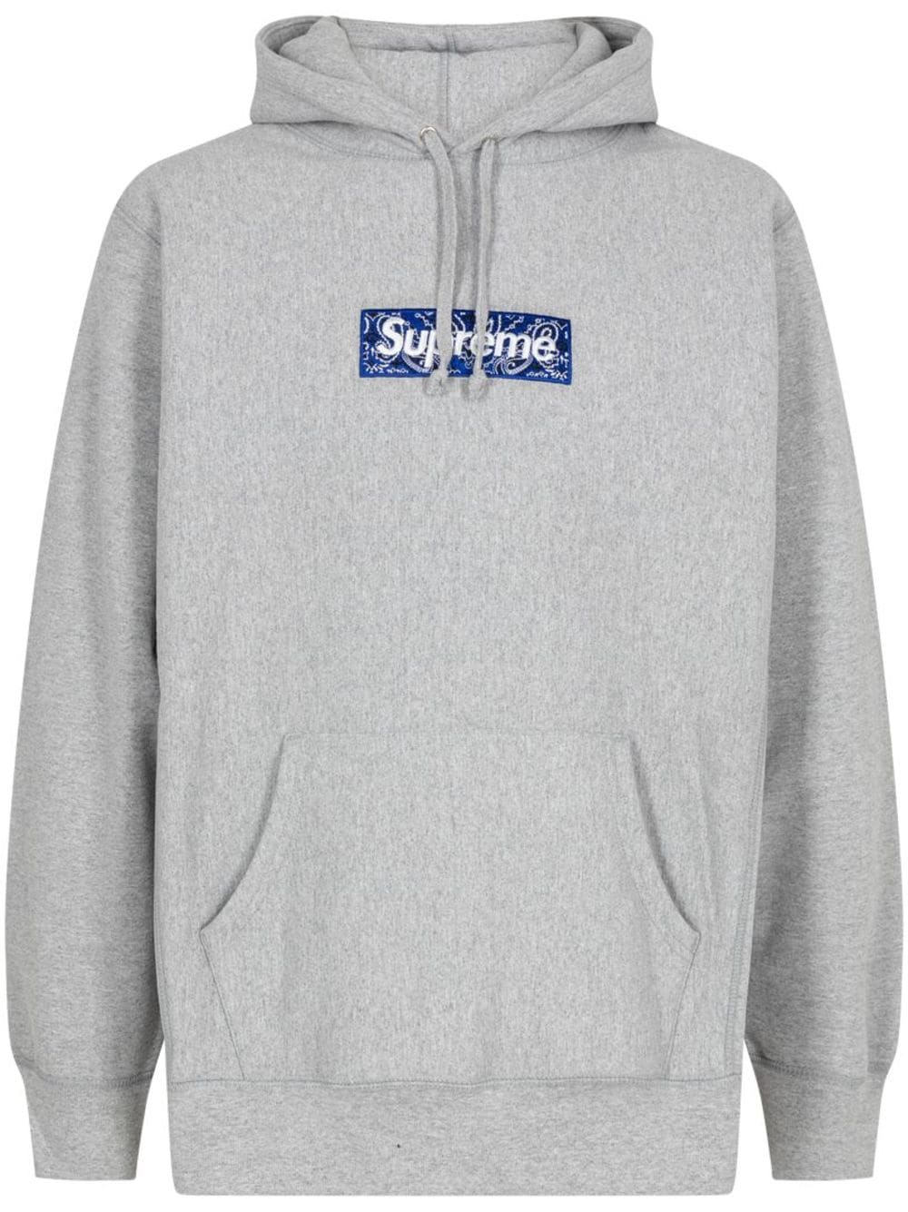 Supreme bandana box-logo hoodie - Grey von Supreme