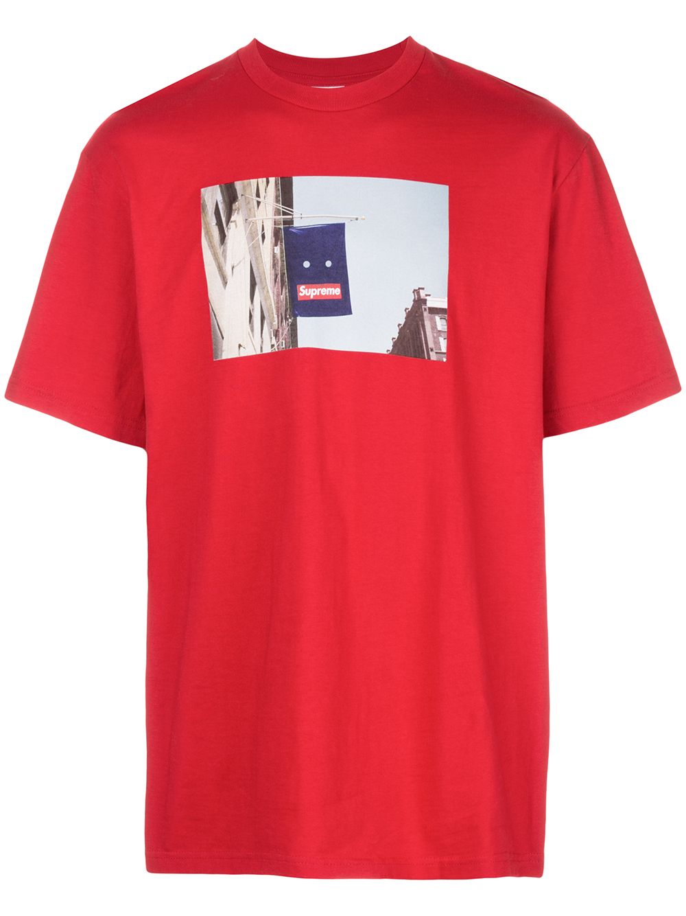 Supreme Banner print T-shirt - Red von Supreme