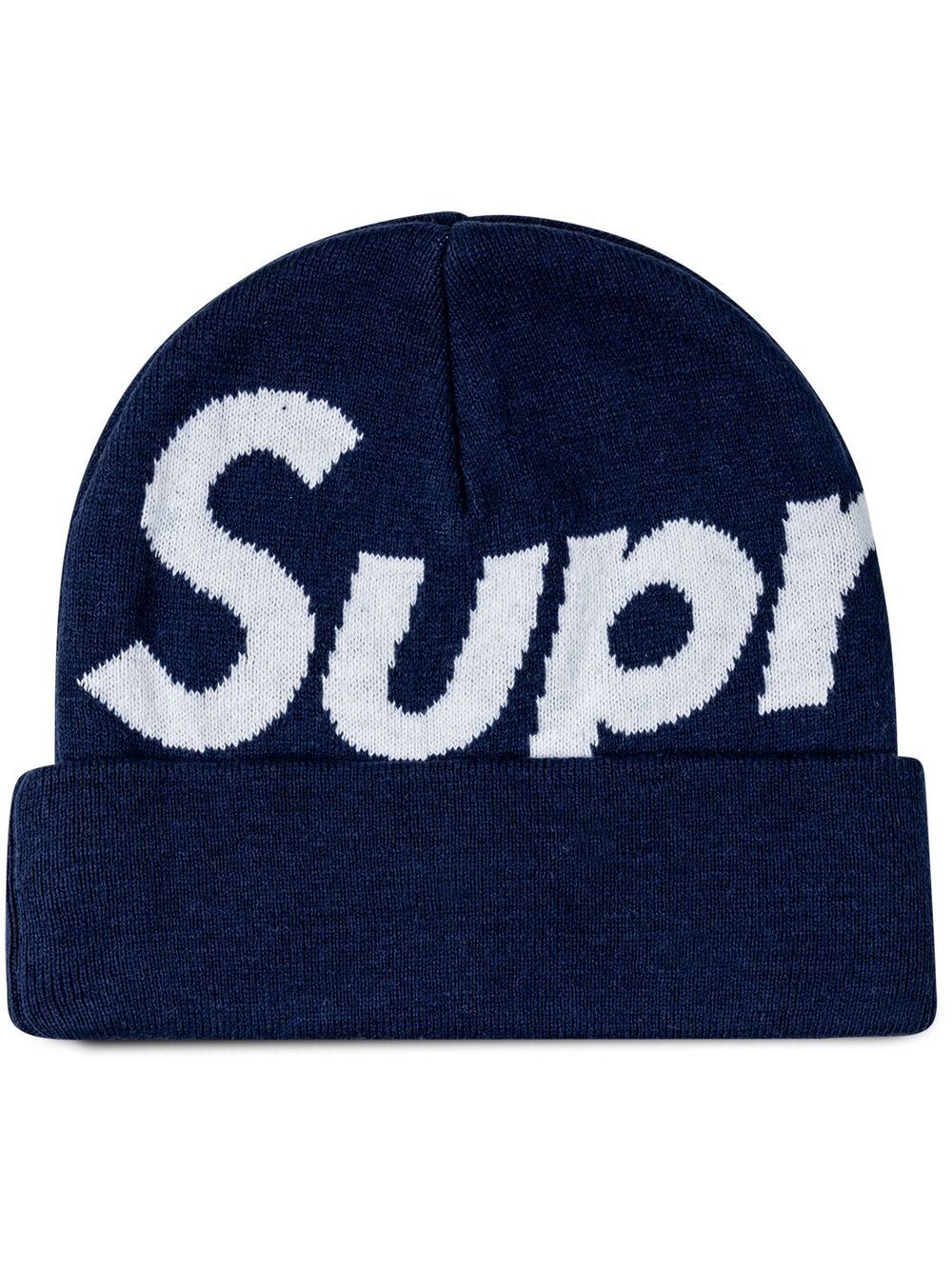 Supreme Big Logo knitted beanie - Blue von Supreme