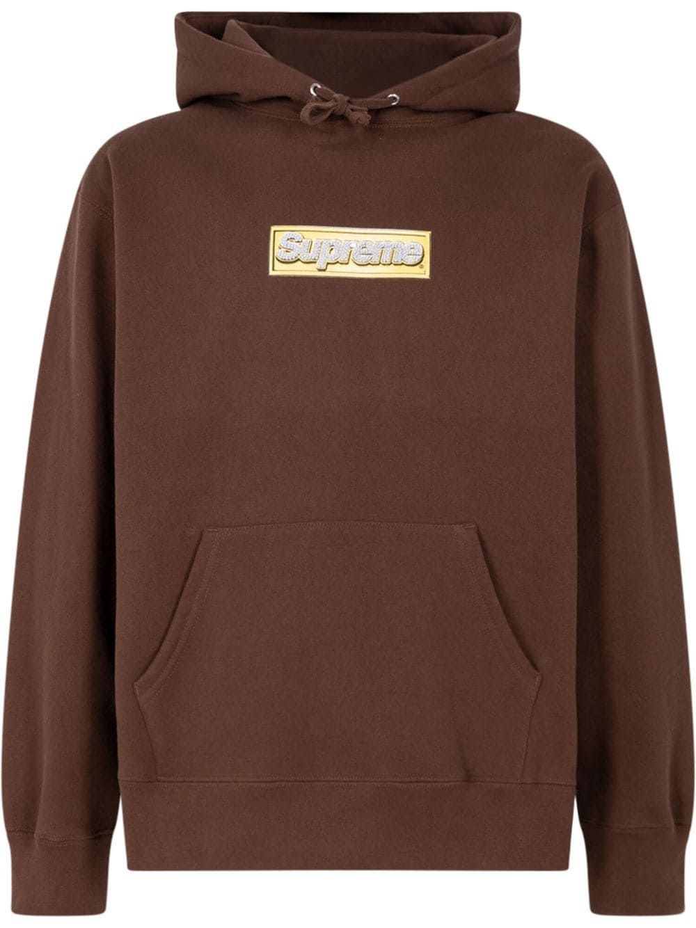 Supreme Bling Box Logo drawstring hoodie - Brown von Supreme