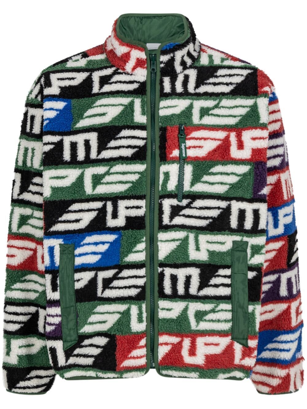 Supreme Geo reversible windstopper fleece jacket - Green von Supreme