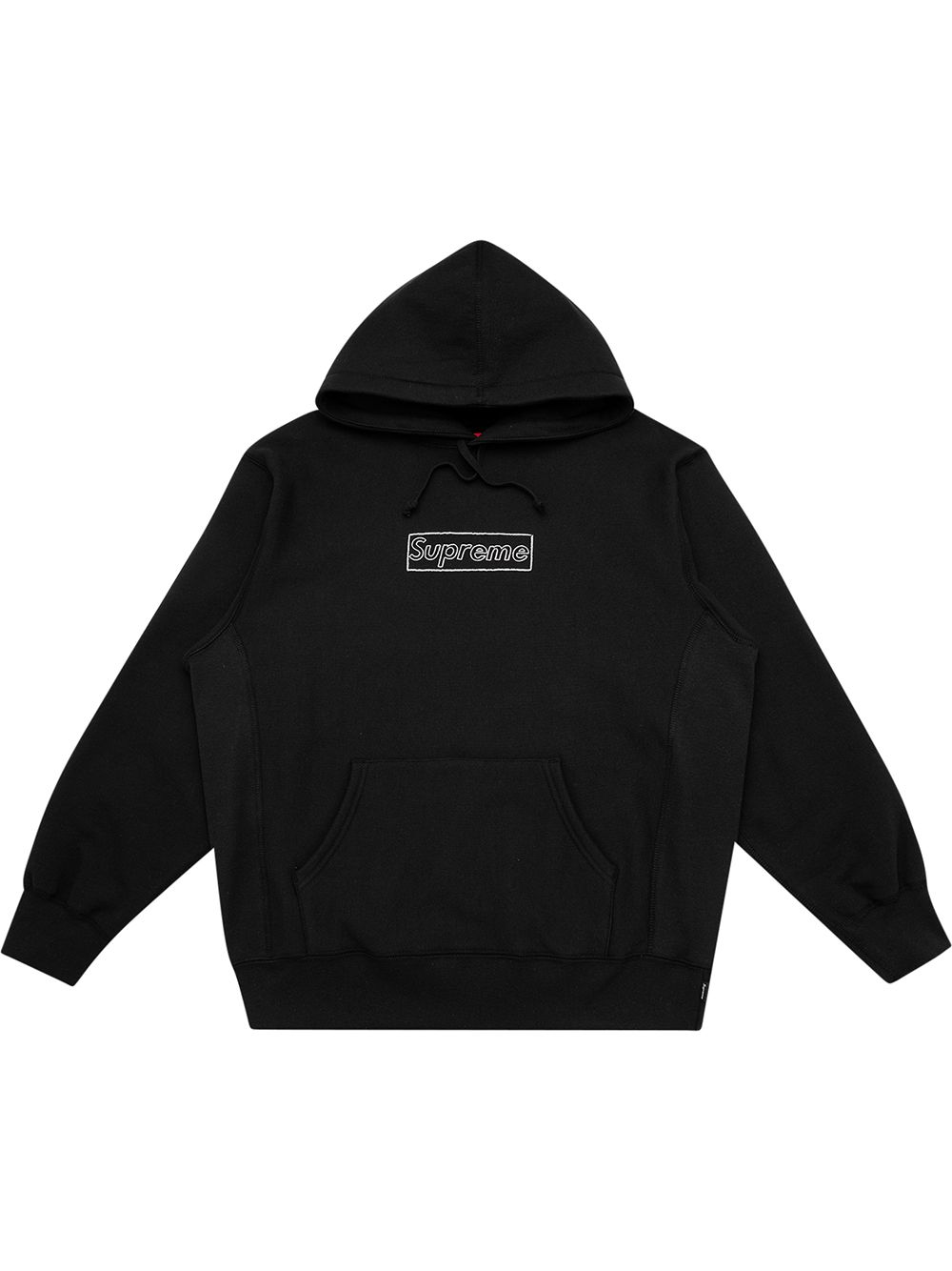 Supreme Kaws Chalk logo hoodie - Black von Supreme