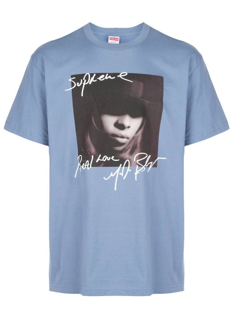 Supreme Mary J. Blige crew neck T-shirt - Blue von Supreme
