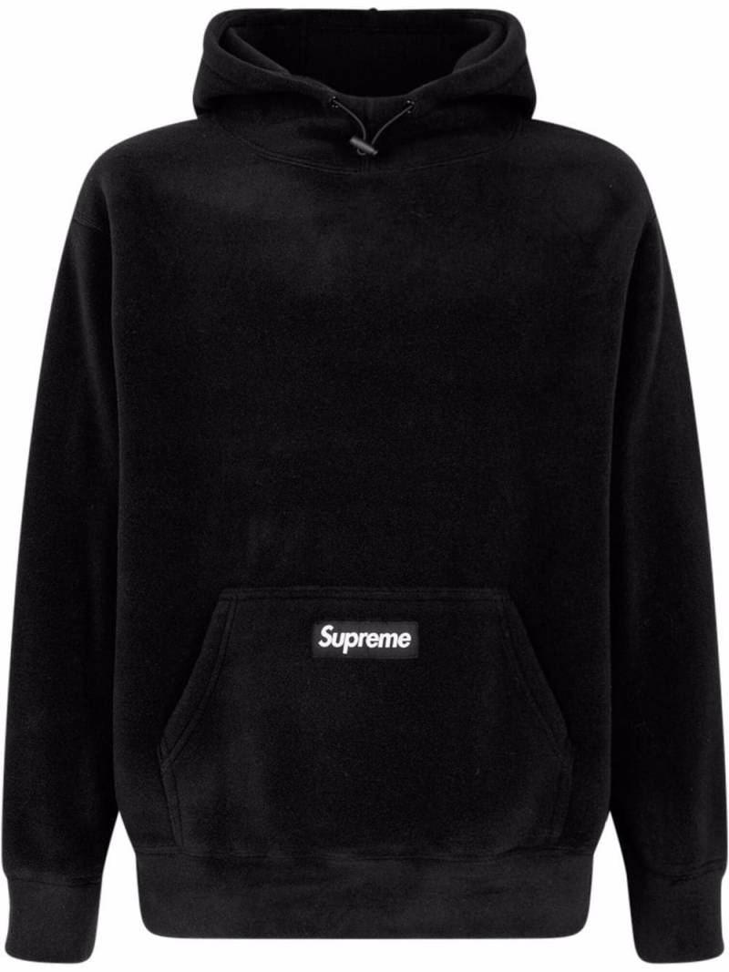 Supreme Polartec logo-patch hoodie - Black von Supreme