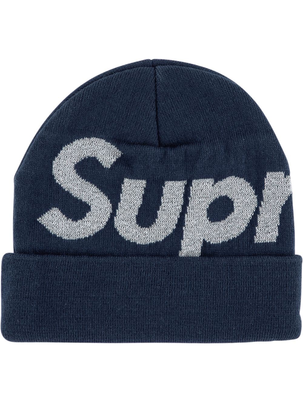 Supreme Big Logo beanie hat - Blue von Supreme