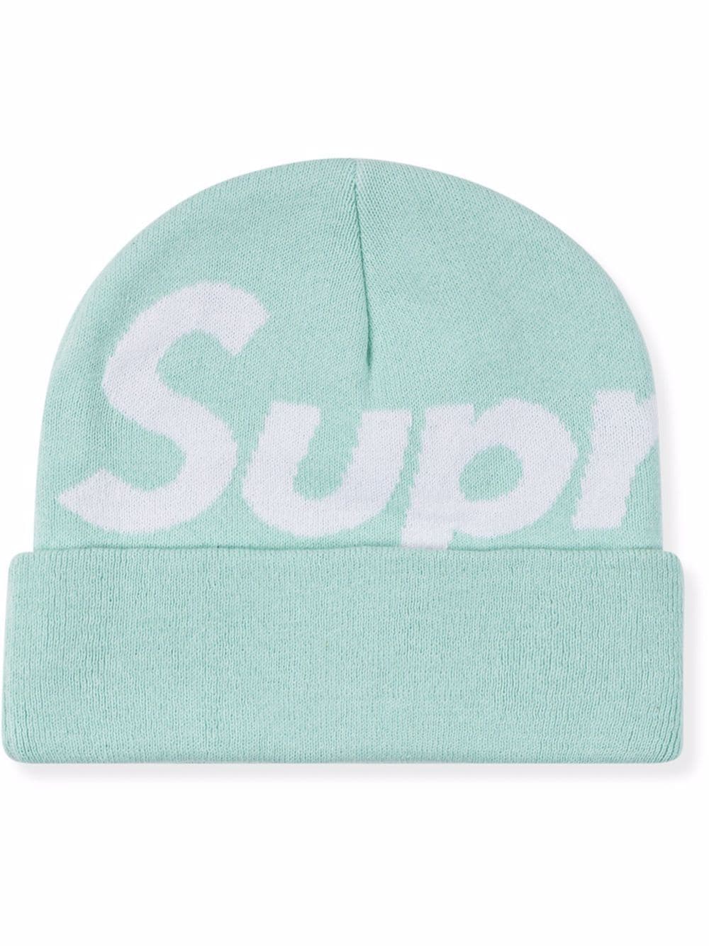 Supreme Big Logo knitted beanie - Blue von Supreme