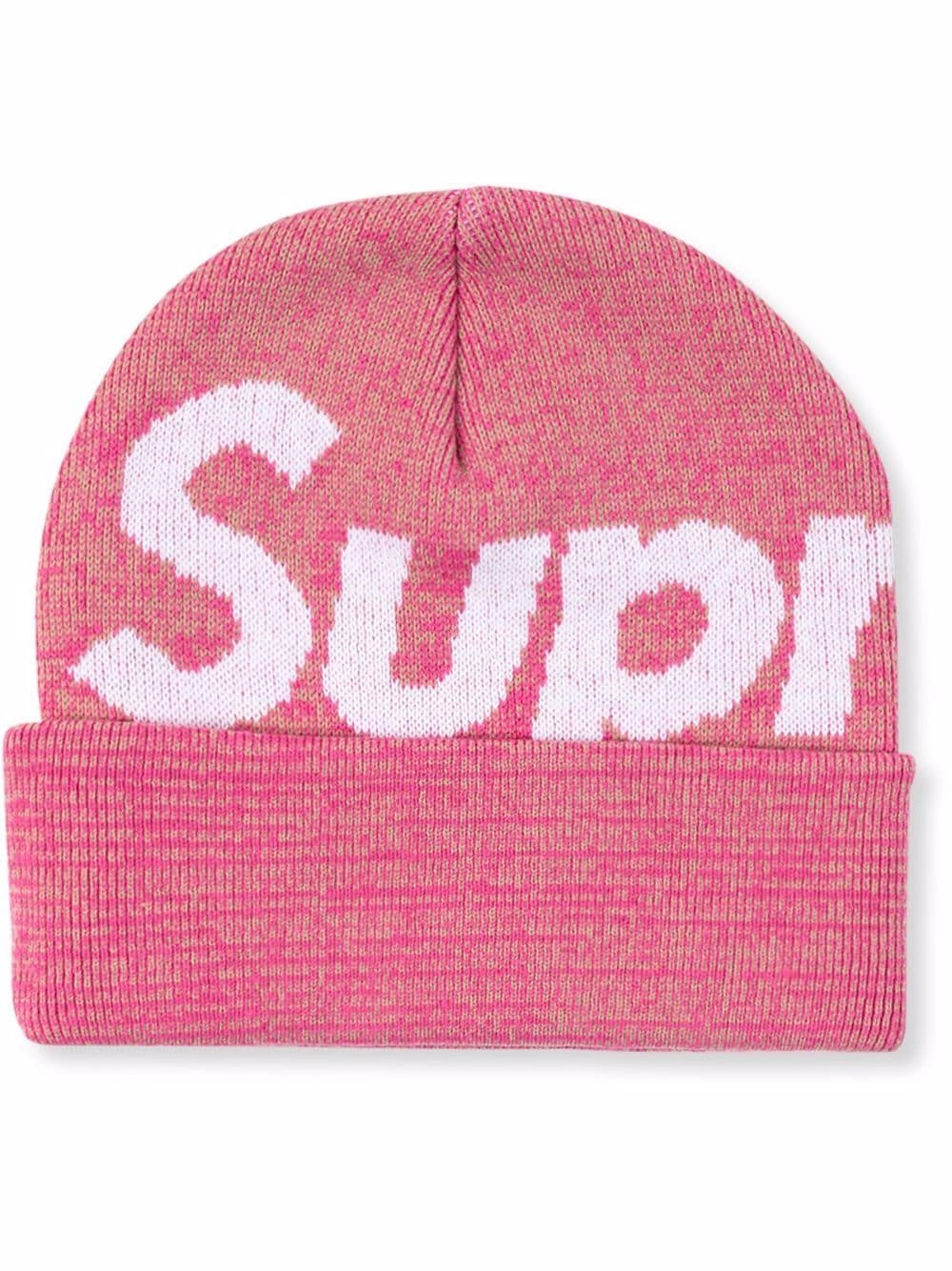 Supreme Big Logo knitted beanie - Pink von Supreme